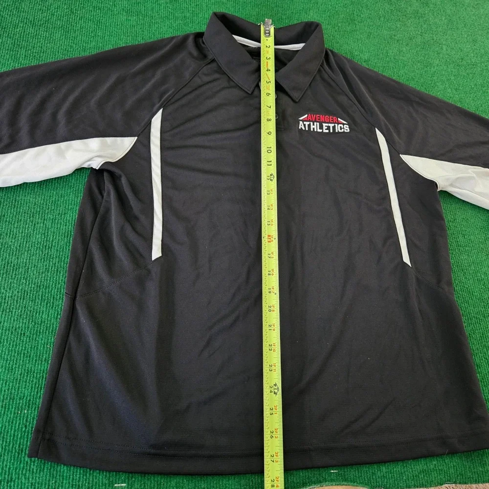 Holloway Mens Large Black Avenger Athletics Performance Polo‎ Shirt Short Sleeve
